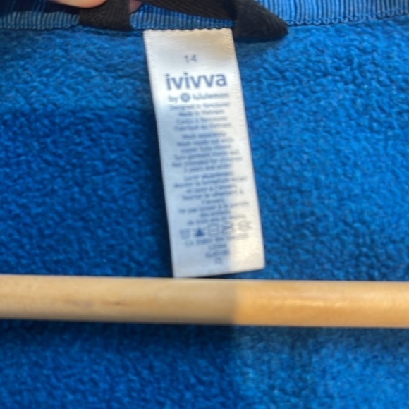 Ivivva Blue Zip Up Hoodie Kids Size 14 - Picture 9 of 9